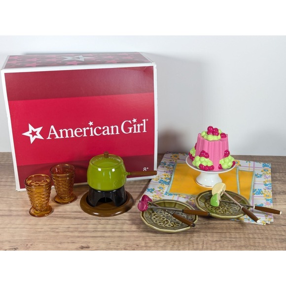 American Girl Other - AMERICAN GIRL Julie's Fondue Set Complete w/Box RETIRED (Used For Display Only)